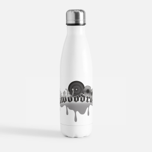 bouteille isotherme avec logo hawoodrose noir et blanc