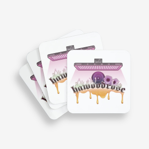 sous-verre blanc avec logo hawoodrose couleur
