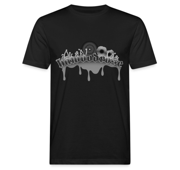 tee-shirt noir avec logo hawoodrose noir et blanc