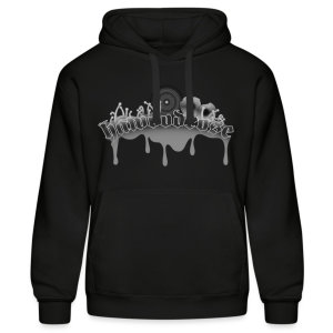 sweat noir à capuche avec logo hawoodrose noir et blanc