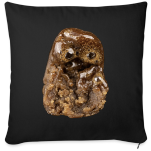 coussin noir avec imprimé ghost hash